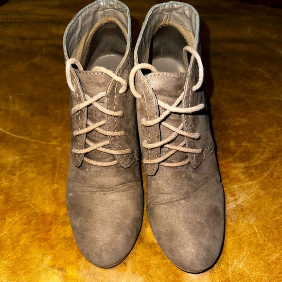 Formal Lace Heeled Booties - Picture 1 of 2